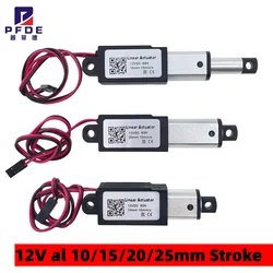 12V Micro Linear Actuator Motor Actuador Lineal 10/15/20/30mm Stroke for Remote Controls Robotics Home Automation 30/60/100/150N