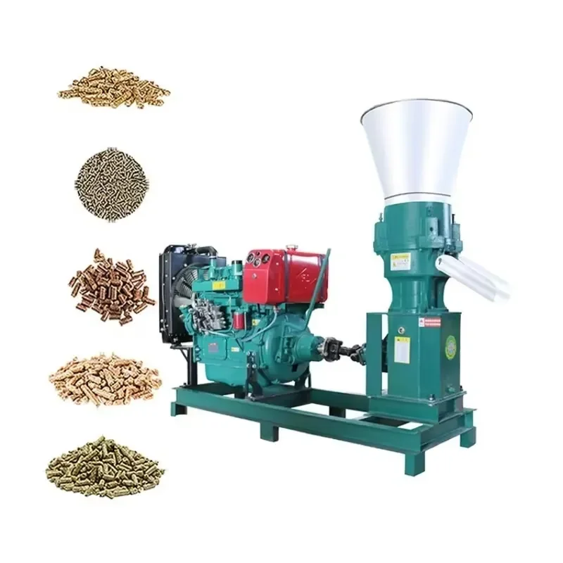 High Productivity New Wood Press Pellet Mill 800kg/h Output Feed Processing Machine for Cattle and Poultry