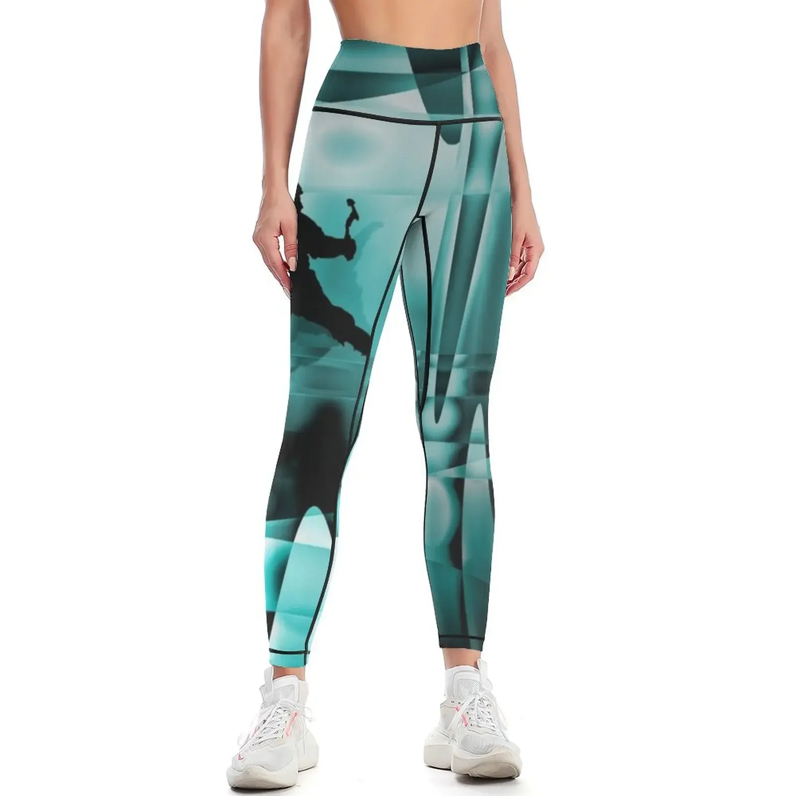 

Climbing the frozen waterfall Leggings for physical high waist Fitness clothing Womens Leggings