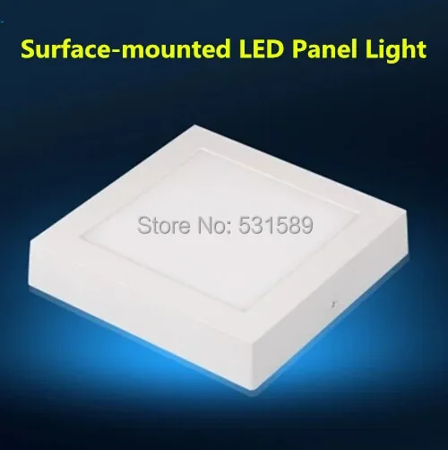 30PCS 6w 12w  18W  Square surface mounted led panel lighting ceiling lights AC85-265V free shipping