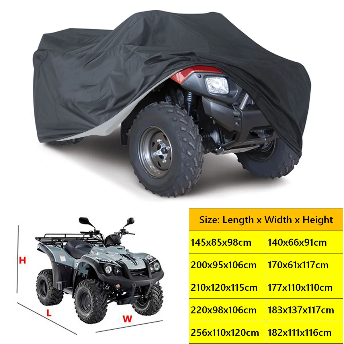 

Heavy Duty ATV Cover Waterproof Dustproof 4 Wheeler Quad Bike Storage Cover Black All Weather Protection Car Quad Covers