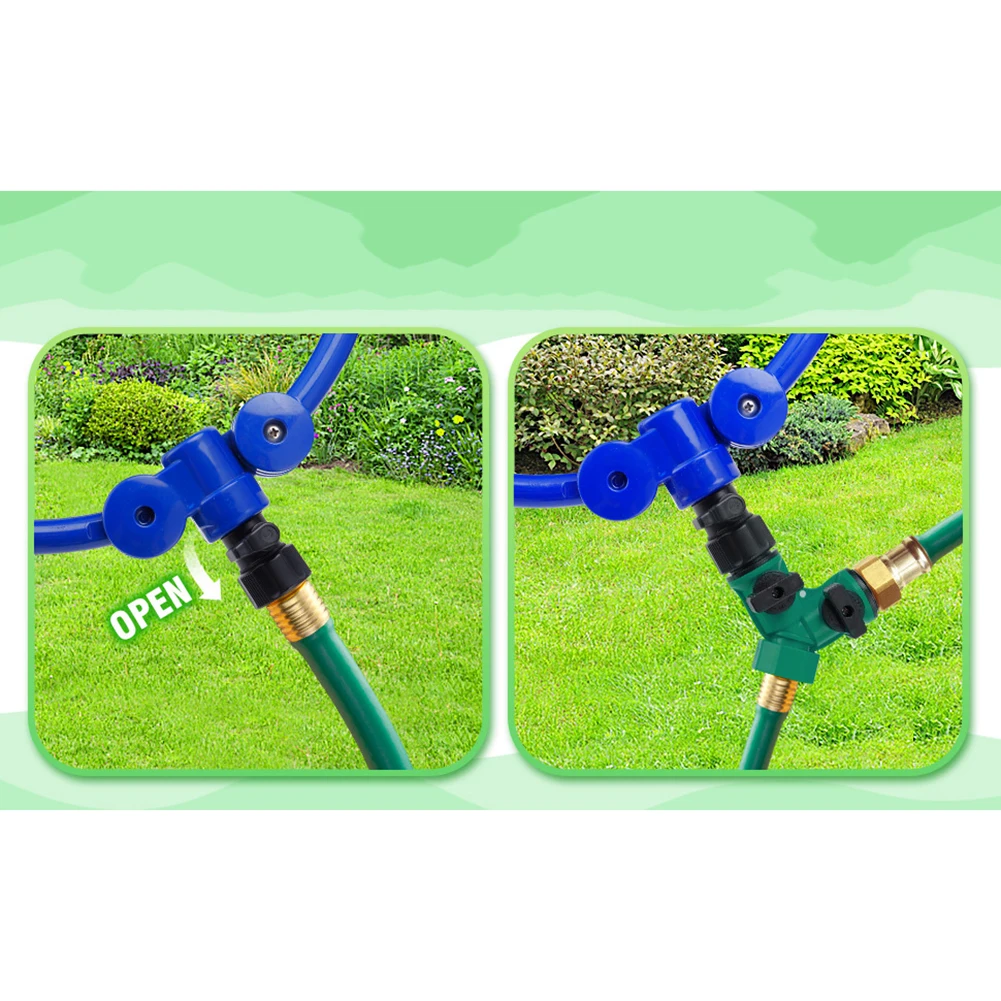 2PCS 360 Degree Tree Watering Ring System with 13inch Sprinklers for Even Water Distribution to Tree and Plant Root Zones