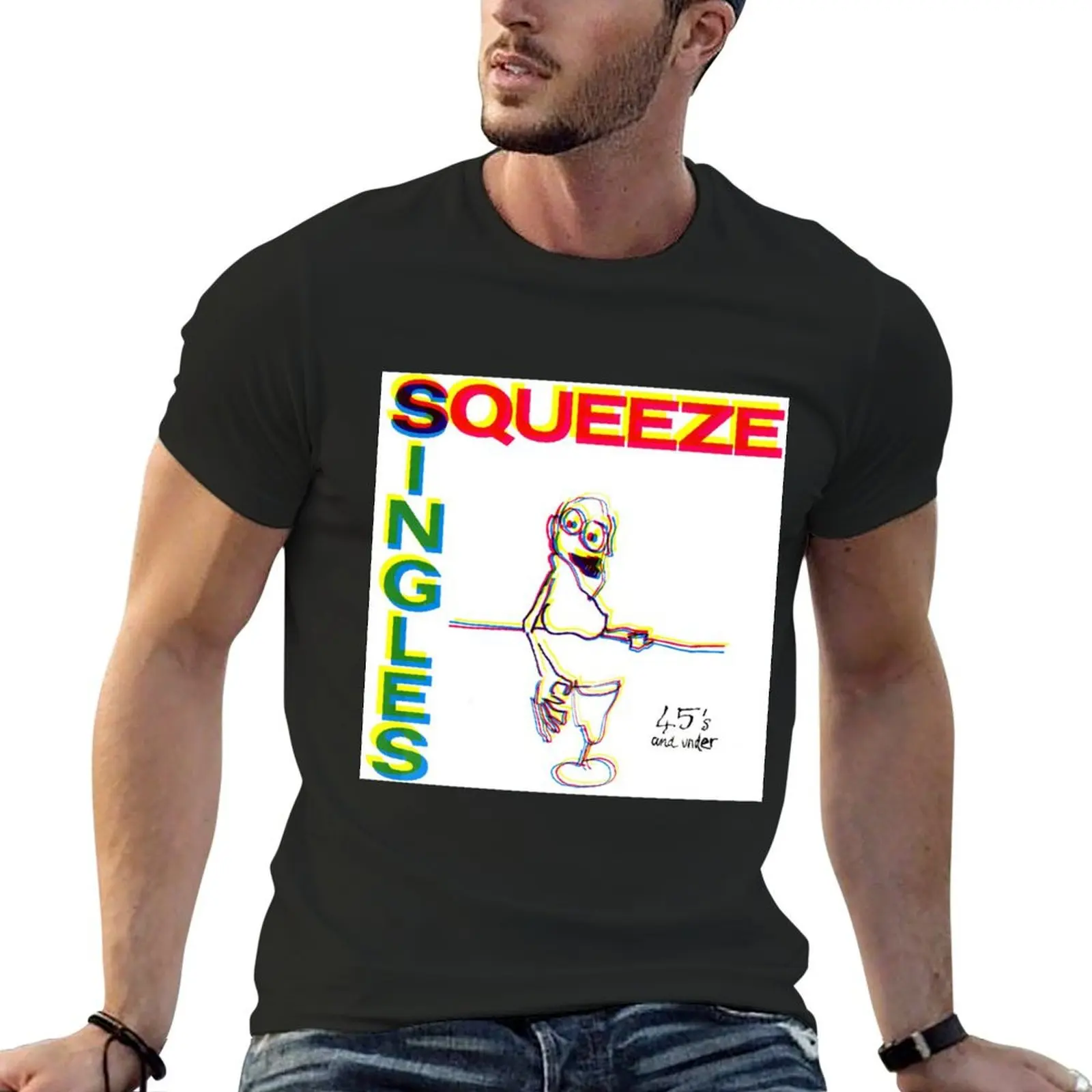 Squeeze singles 45s and under T-Shirt sweat anime stuff mens graphic t-shirts hip hop