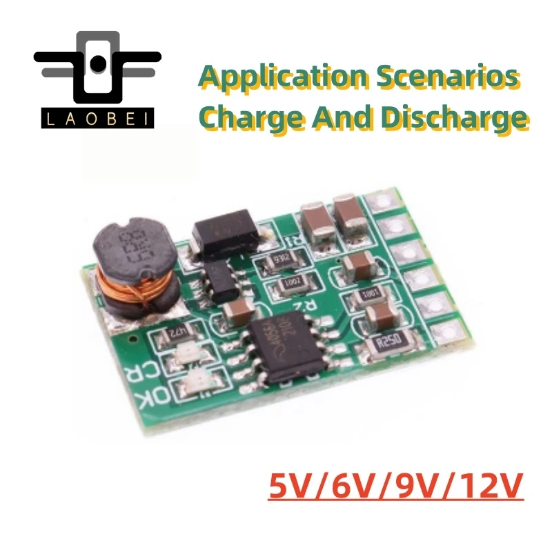 3.7V 4.2V Charger 5V 6V 9V 12V Discharger Board DC DC Converter Boost Module Solar Mobile Power Charger Lithium Battery DD05CVSA