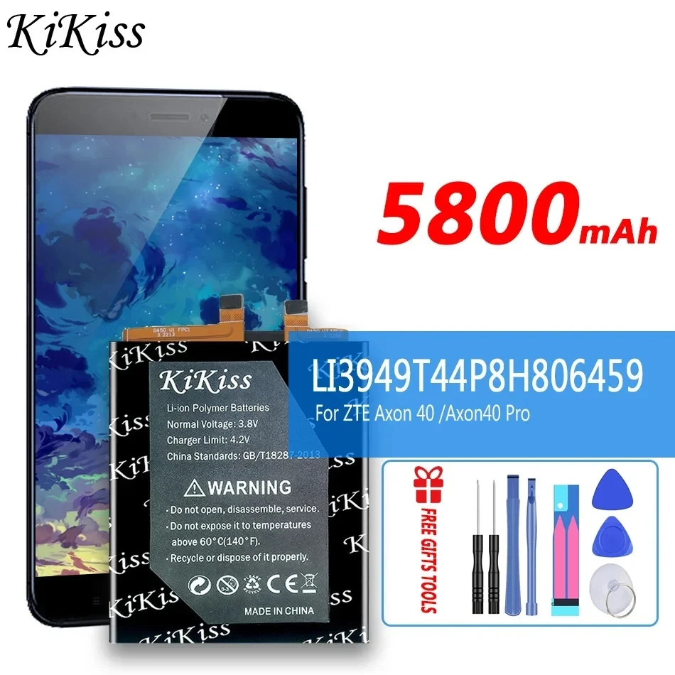 

5800mAh KiKiss Powerful Battery LI3949T44P8H806459 For ZTE Axon 40 Ultra/Pro A2023P/axon40 Pro A2023 40Ultra