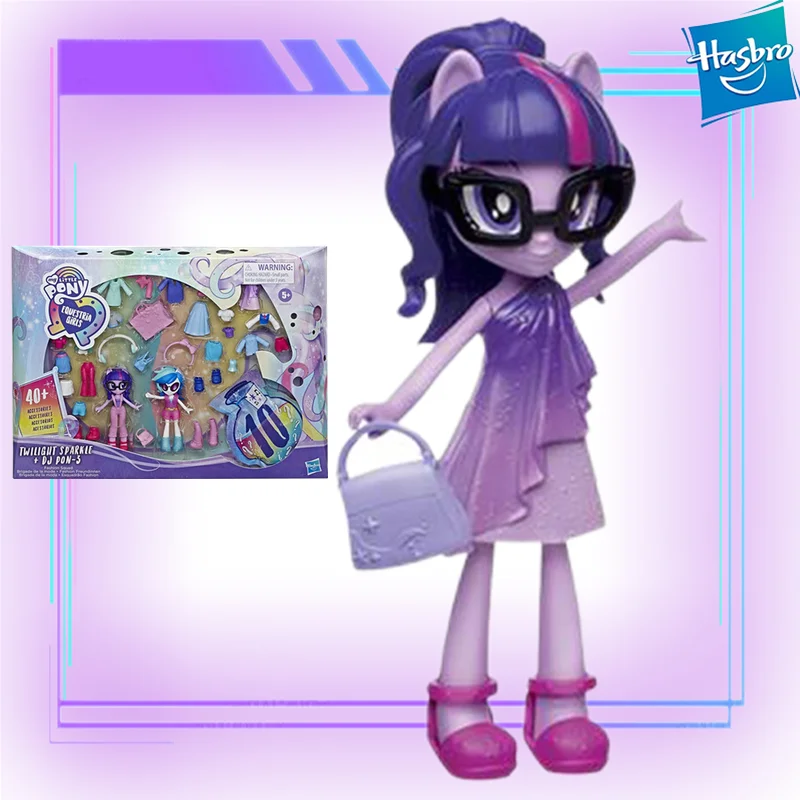 

Hasbro My Little Pony Mini Doll Fashion set Model Girl toys Kawaii Animated Children Christmas birthday gift Free shipping items