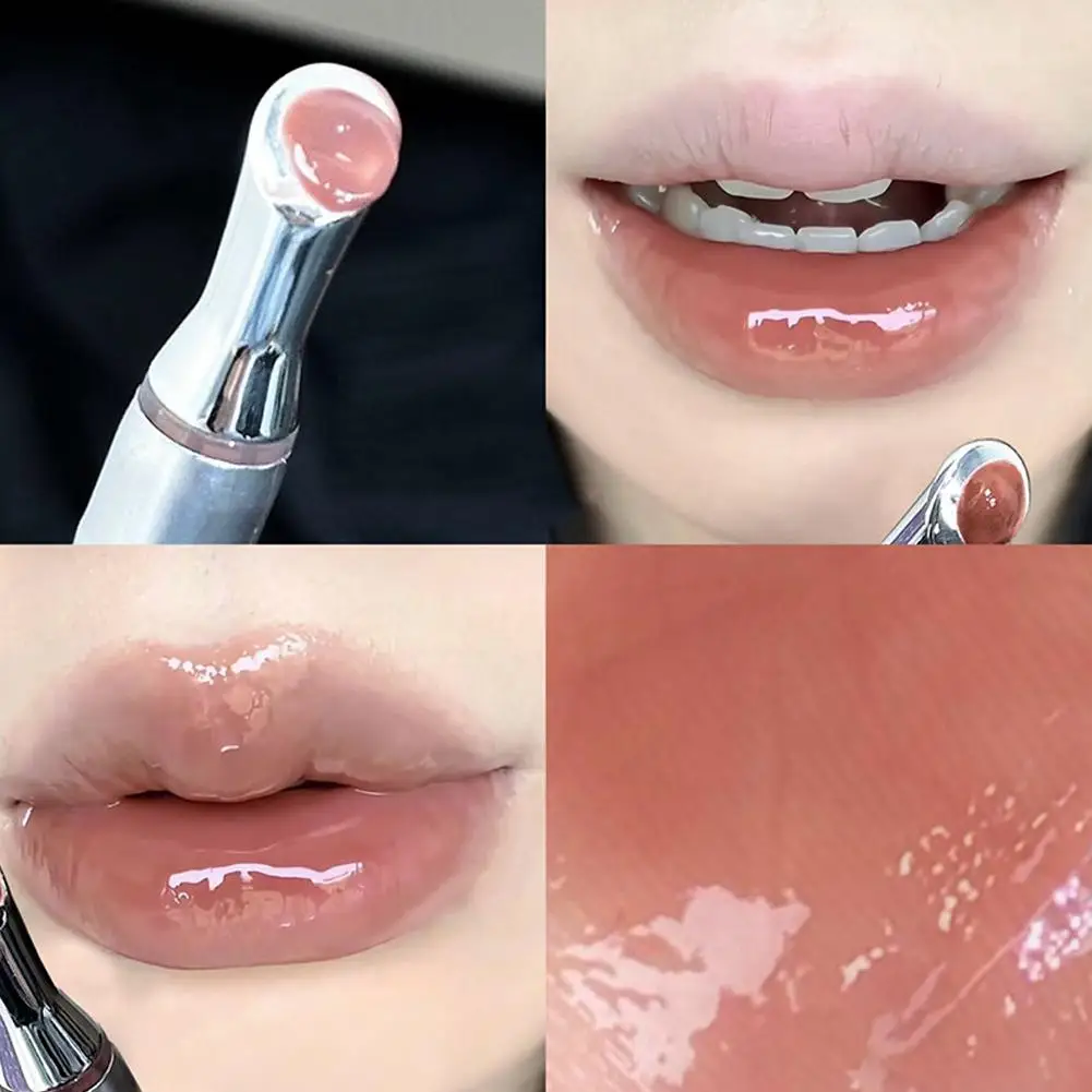 Watery mirror lip gloss Metal Head Ice Diamond Essence Lip Tint Moisturizing Long lasting Lipstick beauty Makeup