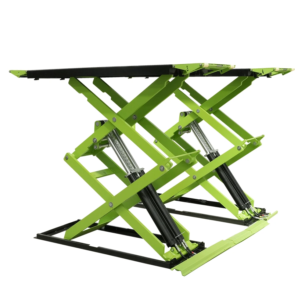 Factory Hydraulic Underground Double Scissor Car Lifter Full Rise Auto Lift Platform Garage Workshop Vehicle Lifting Equipment