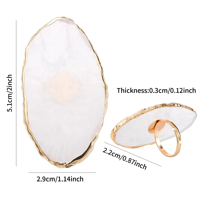 1pc Harz Stein Nail Art Palette Fingerring falsche Nägel Tipps Zeichnung Farbmischung Display DIY Maniküre Politur Gel Werkzeug