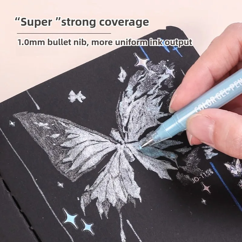 72/6 ألوان تأثيرات بريق 1.0 مللي متر/0.5 مللي متر هلام القلم سعة كبيرة الطلاب الكتابة القلم اللوحة رسم الفن علامات اللوازم المدرسية