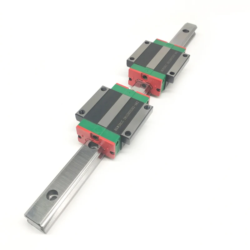 15mm Type 2Pcs  HGR15 Linear Guide Rail L700mm  + 4  Carriage Block HGW15CC Blocks For Cnc Router