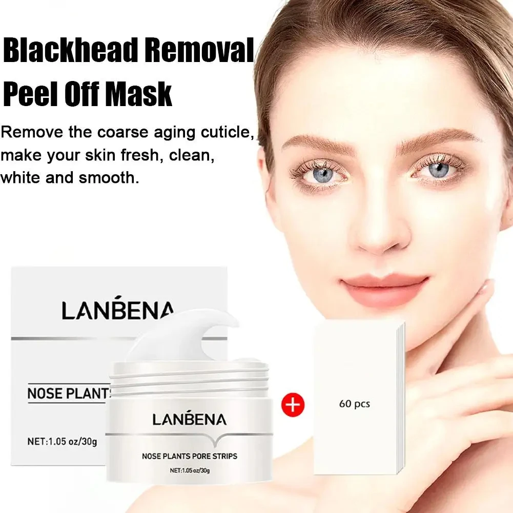 Blackhead Remover Cream Tearing Mask Set Plant Nose Pore Strips Peel Off Mud Mask Moisturizing Skin Care Nose Mask