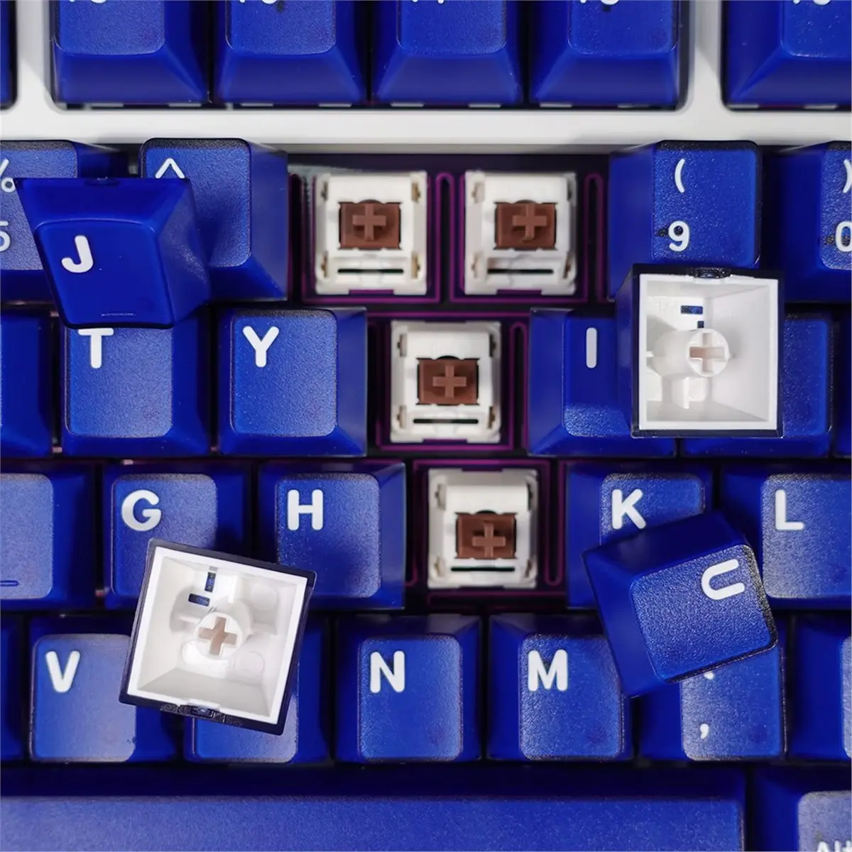 

174 Keys PBT Cherry Profile Blue Jade Keycaps for Game Mechanical Keyboard Double Shot DIY for Aula F75 F87 F99 Key Caps