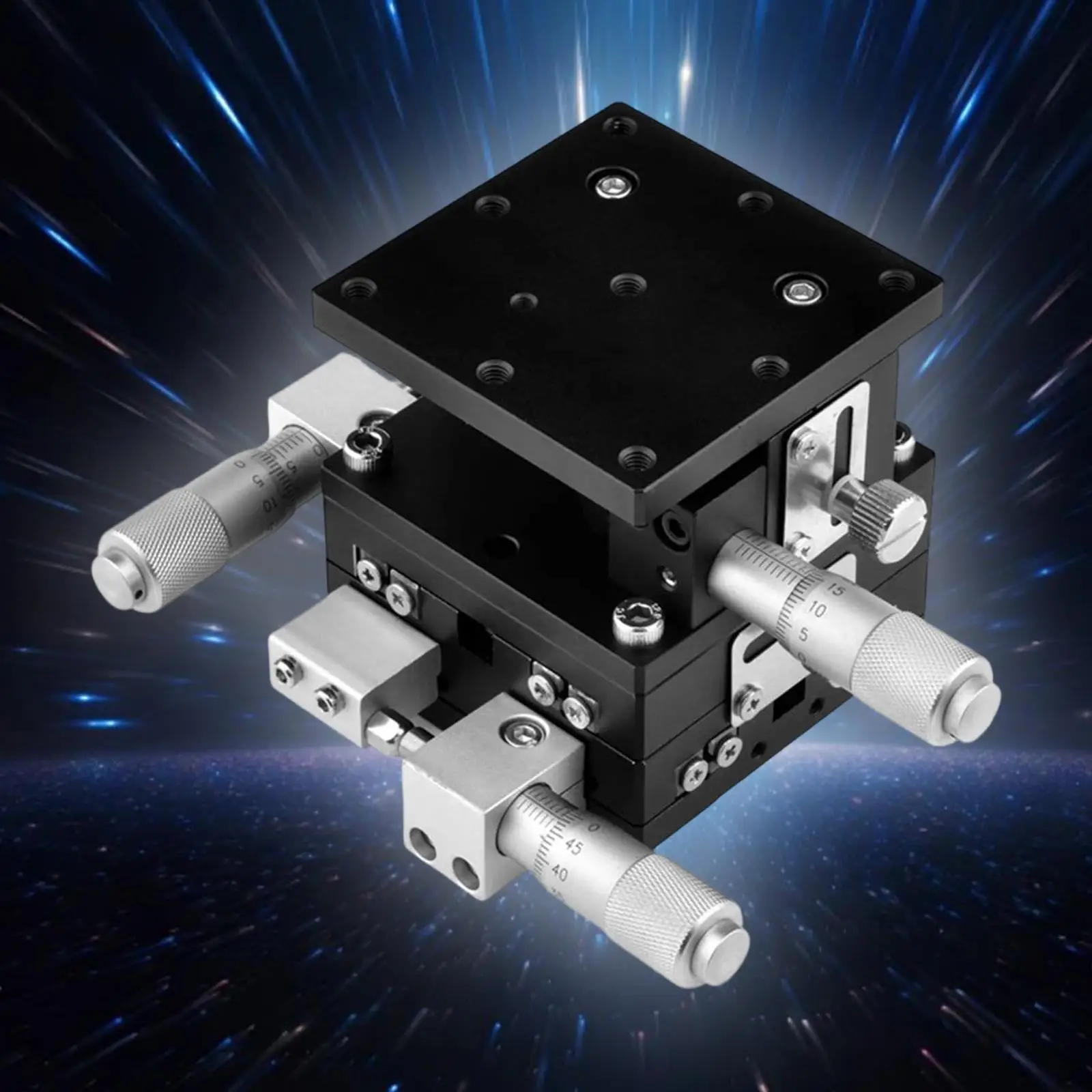 Aluminum Manual Linear Stage Trimming Platform X Y Z Axis Bearing Workbench Sliding Table for Optical Lab Adjustment