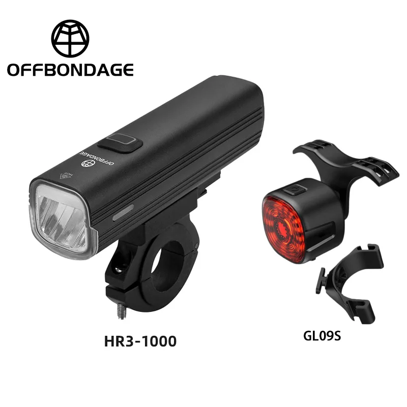 OFFBONDAGE Bike Light Bicycle Rear Light Sets Cycling USB Rechargeable Flashlight Safety Tail Light Bicycle Accessory