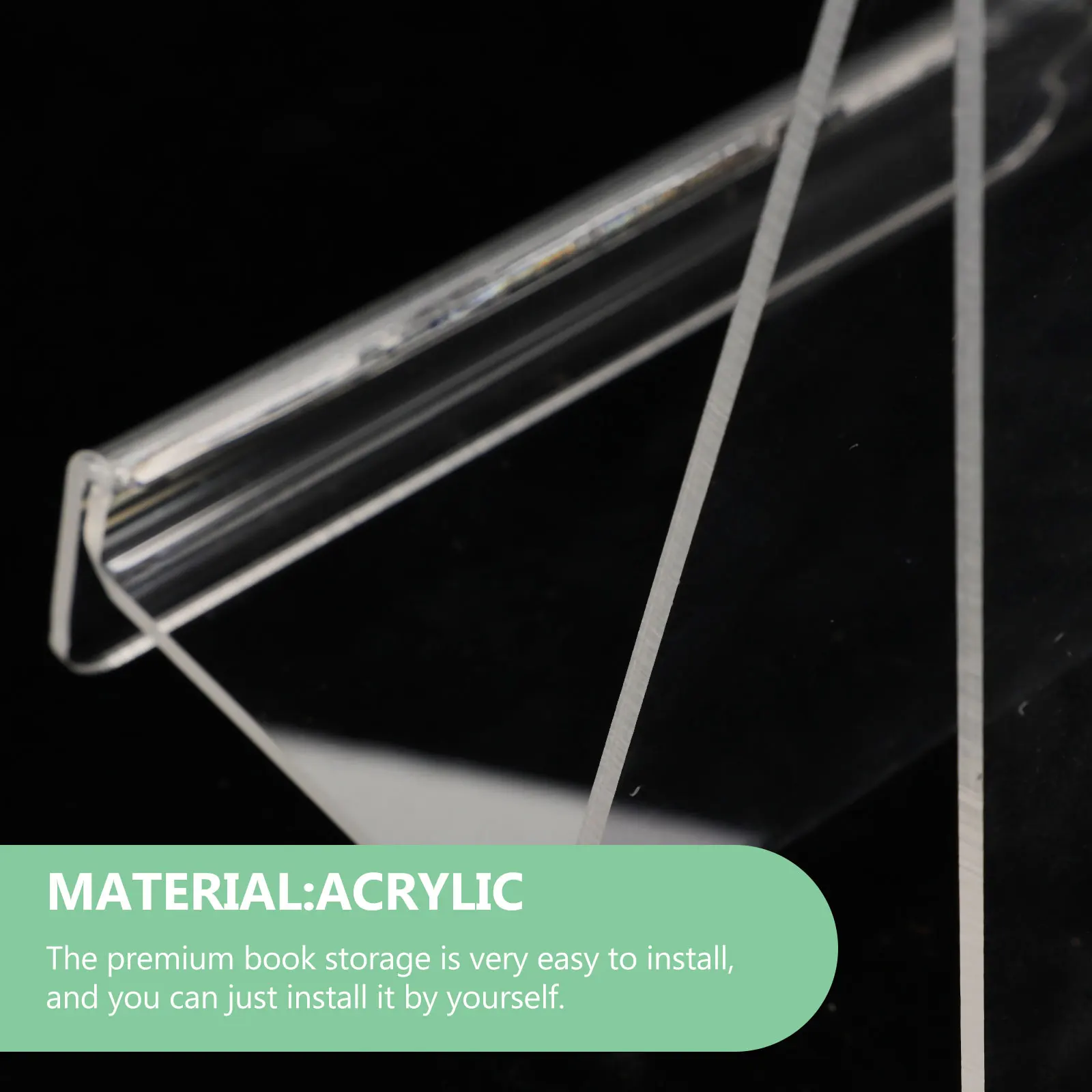 

Book Display Stand Clear Acrylic Easel for Records Books Cds Storage Rack Desktop Organizer Library Office Decor