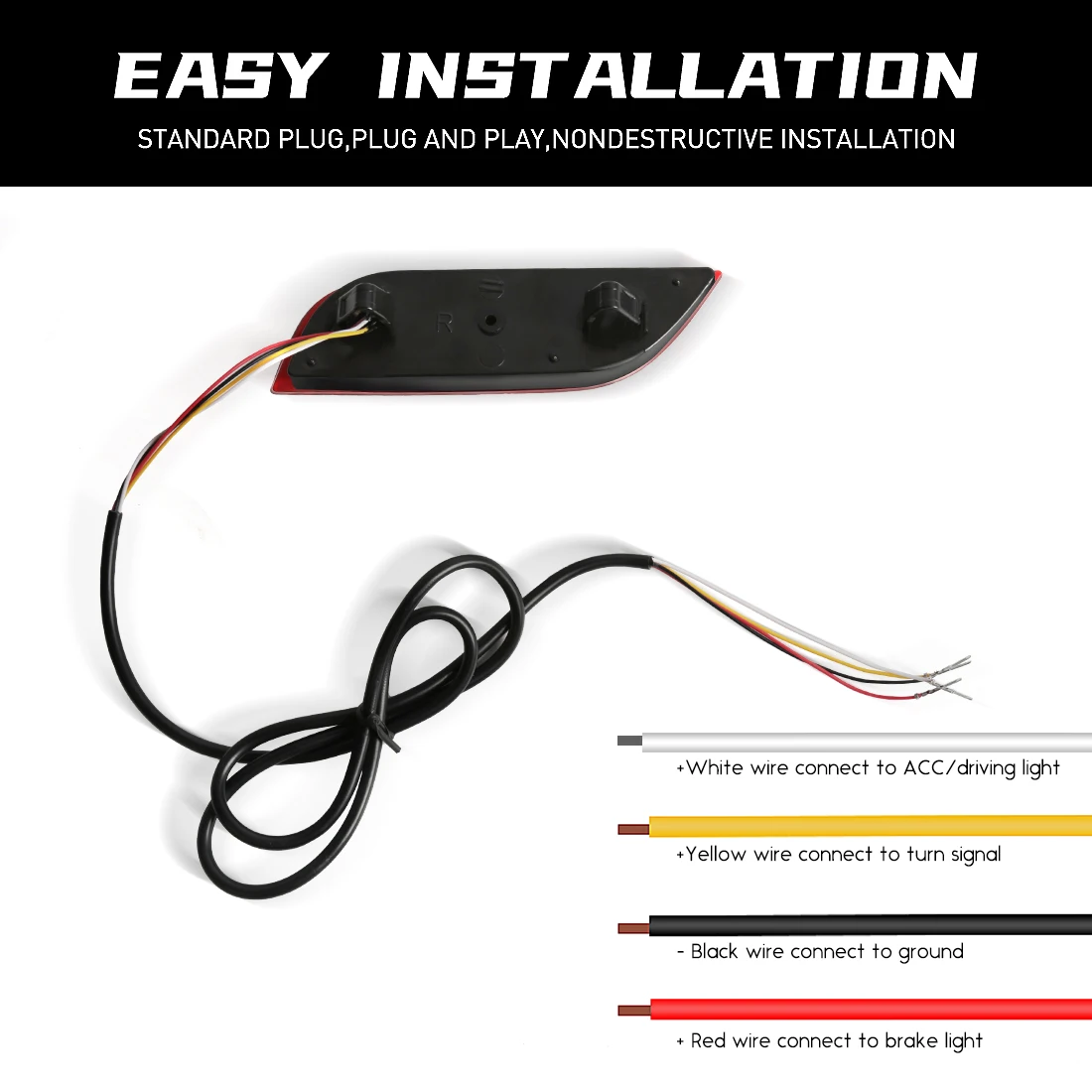 3 Function Car Bumper Reflector Lights For Subaru Impreza WRX or WRX STi XV Tail Light Dynamic Turn Signal Lamp Car Accessrioes