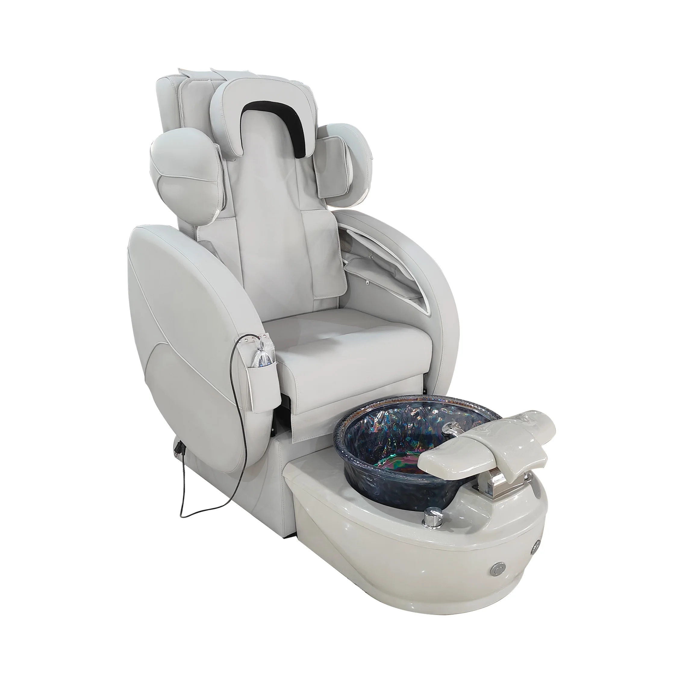 Coolfull Hot Selling Factory High End Fabric Reclining Pedicure Chair Fully Automatic Adjustable Massage Foot Spa for Nail Salon