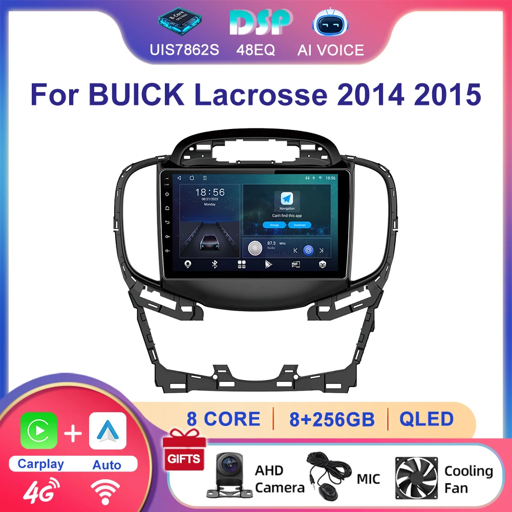 

10" Android 13 Radio 8 Core 4G WIFI BT RDS Wireless Carplay Android Car Touch Screen Stereo Player For BUICK Lacrosse 2014 2015