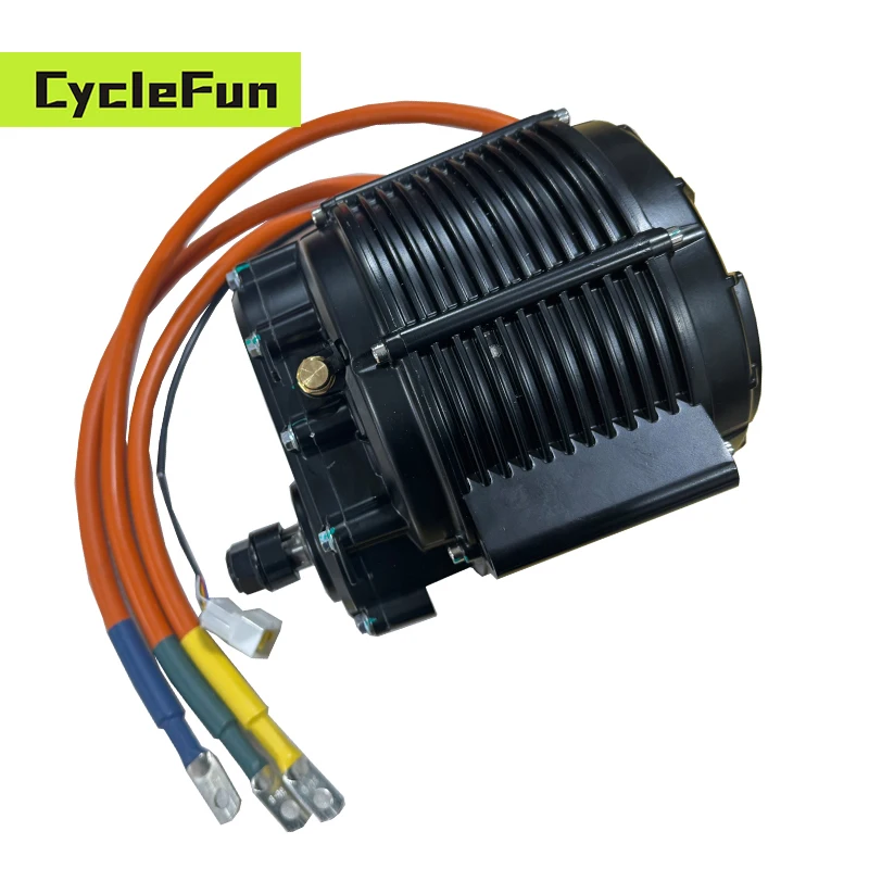 QS165 60H 10KW V3 PMSM Mid Drive Motor with 1:2.37 Gearbox Sprocket Hall Version Electric Motor For Off Road Moped - view 4