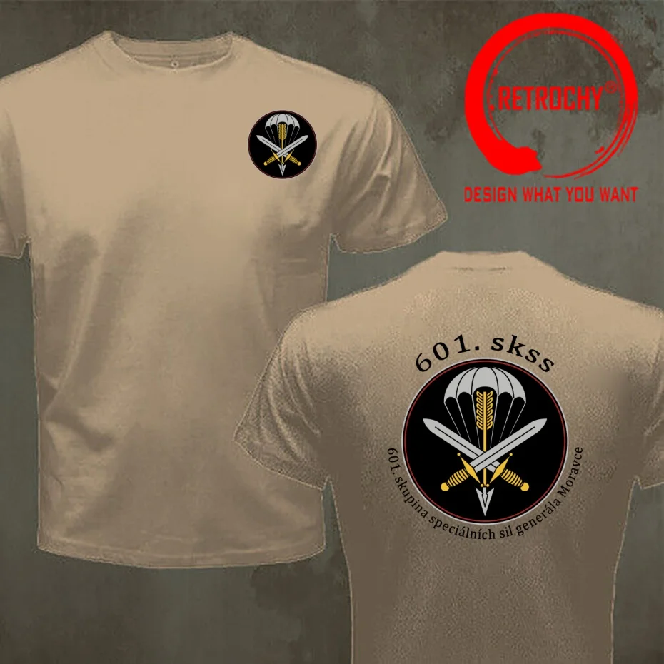 Funny Design Czech Special Forces 601 SKSS Army  Shirt Men Fashion Trendy Casual Clothing Stylish Tops Tee Shirt Leisure Tshirt