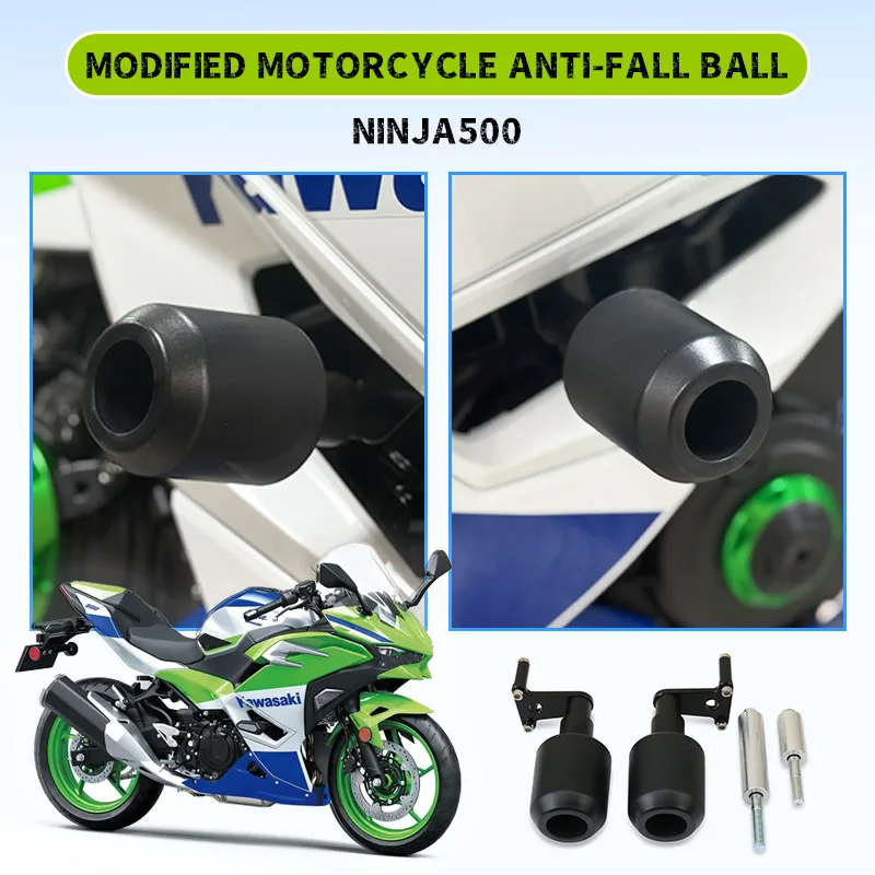 

For KAWASAKI NINJA500 NINJA 500 Z500 2024 2025 Motorcycle Falling Protection Frame Slider Fairing Guard Crash Protector
