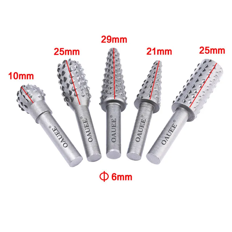 Brocas rotativas de Metal, herramientas de corte para tallado de raíces y madera, amoladora de archivos, 5 o 10 unidades