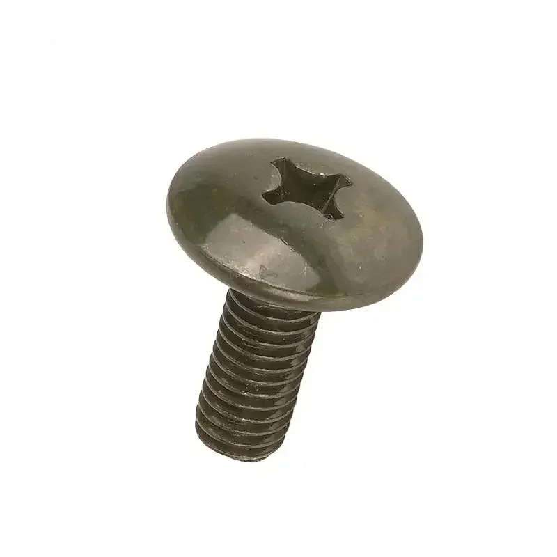 100pc 6mm Big Flat Head Cross Bolts M6 for Electric Scooter License Plate Motorcycle Panel Body Screw Mushroom Head Phillips