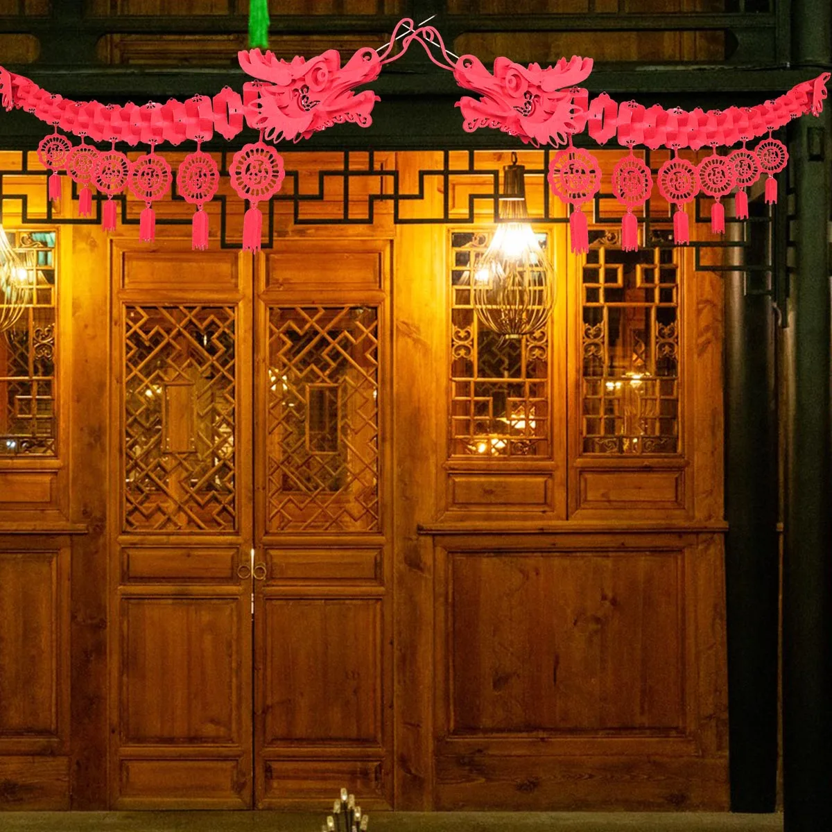 Decoração do teto do dragão para o ano novo chinês, favores do partido, festival da primavera, bandeira puxando, pendurado decoração, suprimentos,