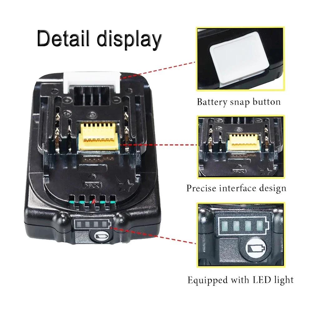 For Makita 18V 3000/4000/5000mAh 18650 Li-ion Battery Electric Tools，Strong power and long-lasting endurance