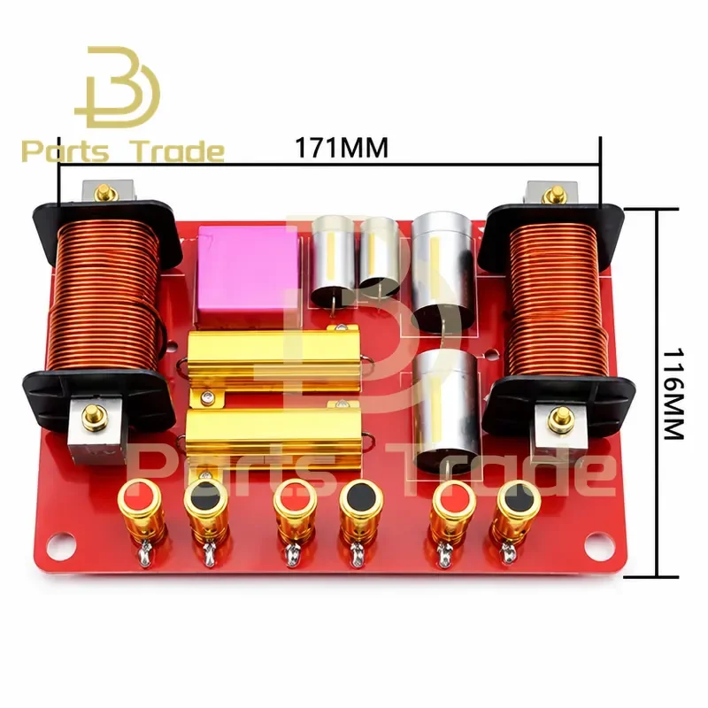 Professional 2 Way Speaker Crossover for 75 Core Tweeter High Power 1 High 1 Low Frequency Divider with Protection