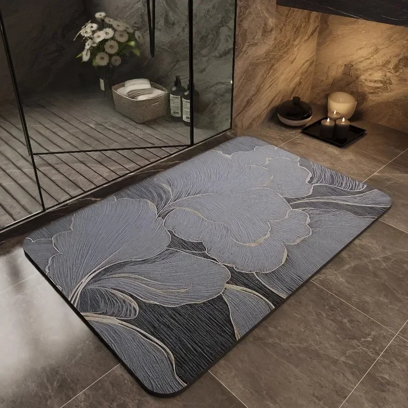 German Bathroom Soft Diatom Mud Absorbent Floor Mat Toilet Door Quick Drying Non Slip Foot Mat Carpet Foot Mat