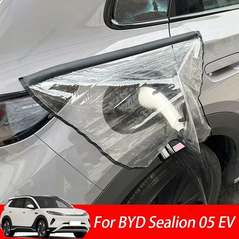 For BYD sealion 05 EV 2025 Car New Energy Vehicle Charging Port Rain Cover Waterproof Portable Anti-leakage Accessories