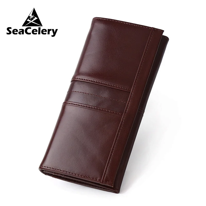 

New neutral long leather wallet anti-theft Female Purse large capacity multi card handheld bag mobile phone bag zero wallet