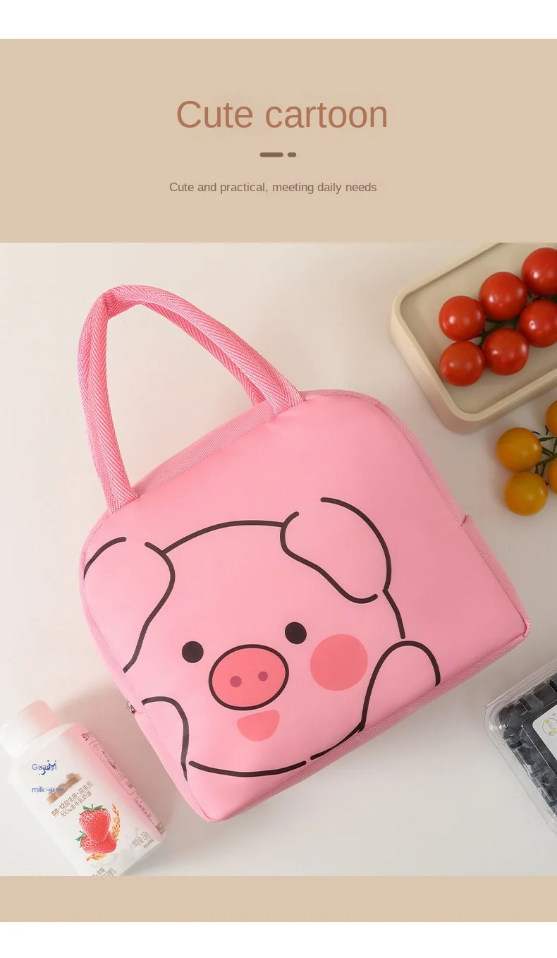 Cartoon Mittagessen Tasche Tragbare Nette Pet Mittagessen Tasche Oxford Tuch Verdickte Isolierung Tasche Frische Handheld Eis Pack Lunch Box Tasche – Detail 4