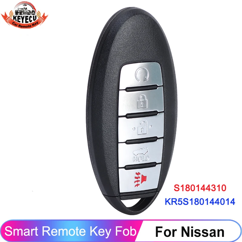 KEYECU S180144310 For Nissan Altima Maxima 2016 2017 2018 2019 Remote Fob 433MHz 4A PCF7953M Smart Key FCC ID: KR5S180144014