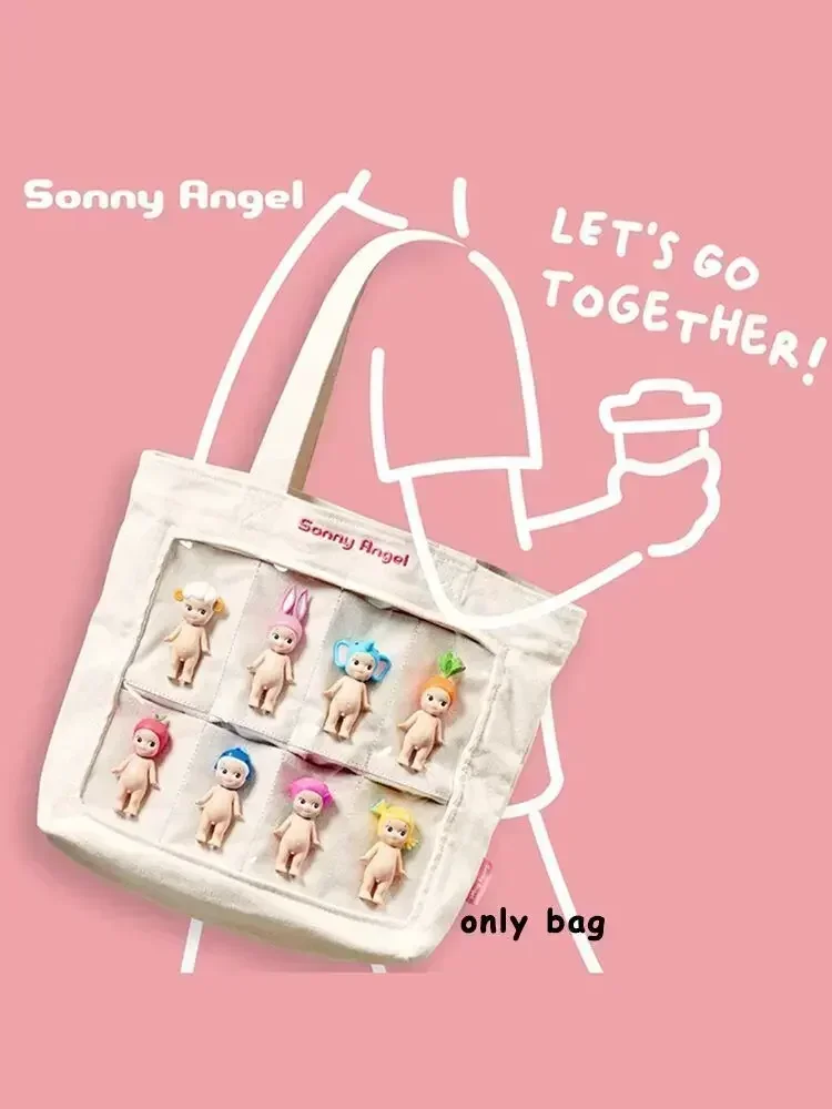 Sonny Angel 2024 New Canvas Transparent Display Multi Quantity Doll Decoration Storage Bag File Bag Notebook Storage Bag Gift