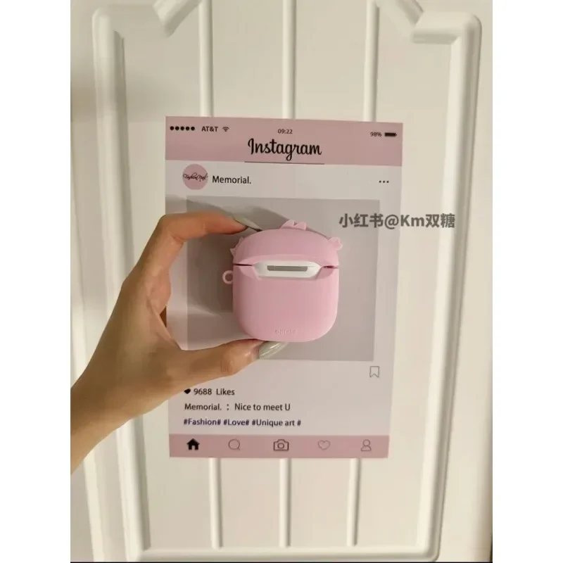 De Powerpuff Girls roze geschikt voor Apple AirPods12 pro tweede generatie hoofdtelefoon beschermhoes siliconen vakantiecadeau