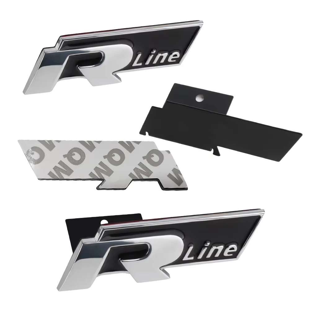 VW 2026 Hot Car Styling Front Grille Badge Decoration Rline Metal Emblem For Volkswagen VW Golf 4 5 6 7 8 Passat T5 B5 b6 b8 MK6 - view 3
