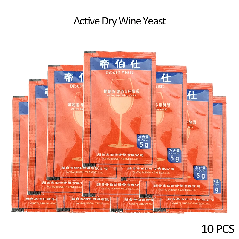 10pcs Aluminum Bags for Packaging 5g Home Brew Yeast - Wine Beer Fermentation Nutrition Sealed Packets