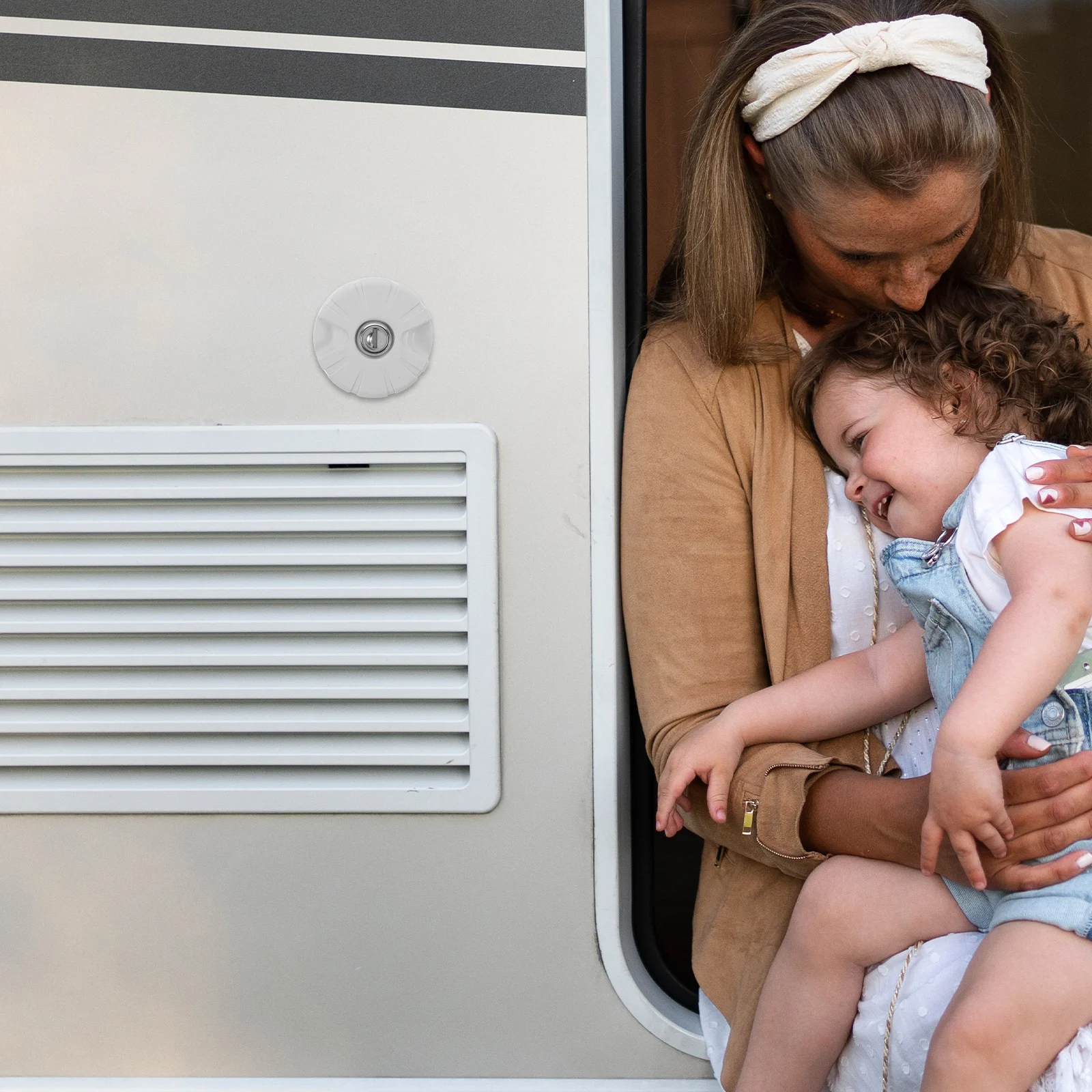 

1 Set 2.6 Inch Rv Water Inlet Cap Spring Lock Seal Ring Replacement Filler Hatch For Motorhomes Camping Trailers Leak Proof