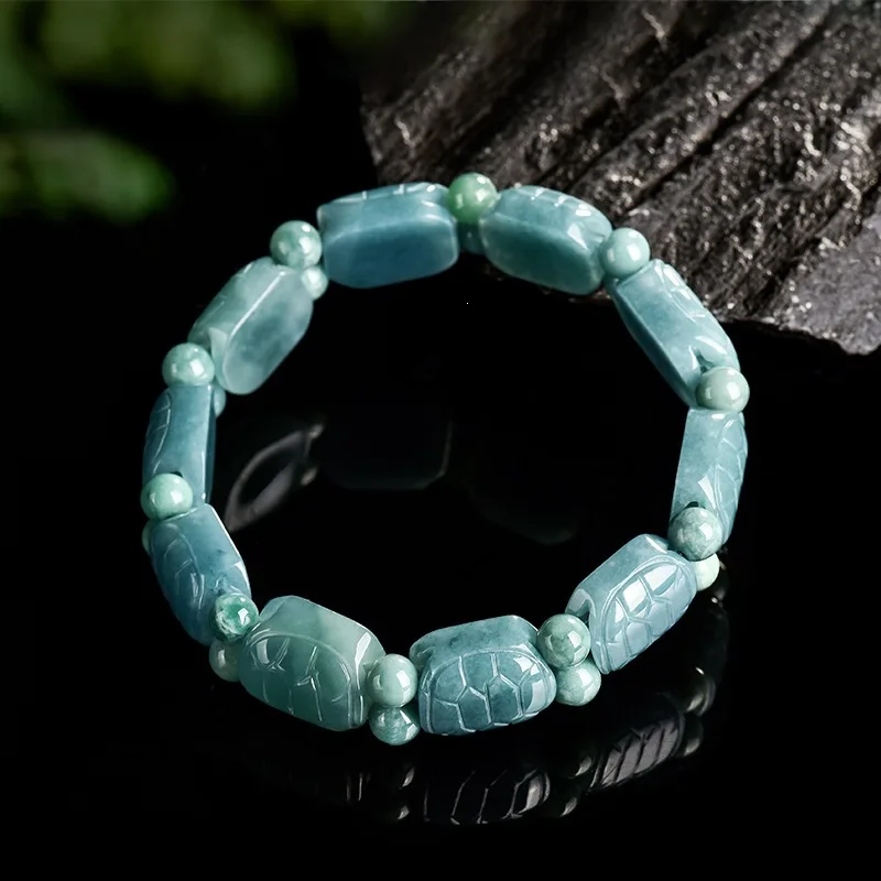 Fashionable jadeite blue gold thread natural bracelet