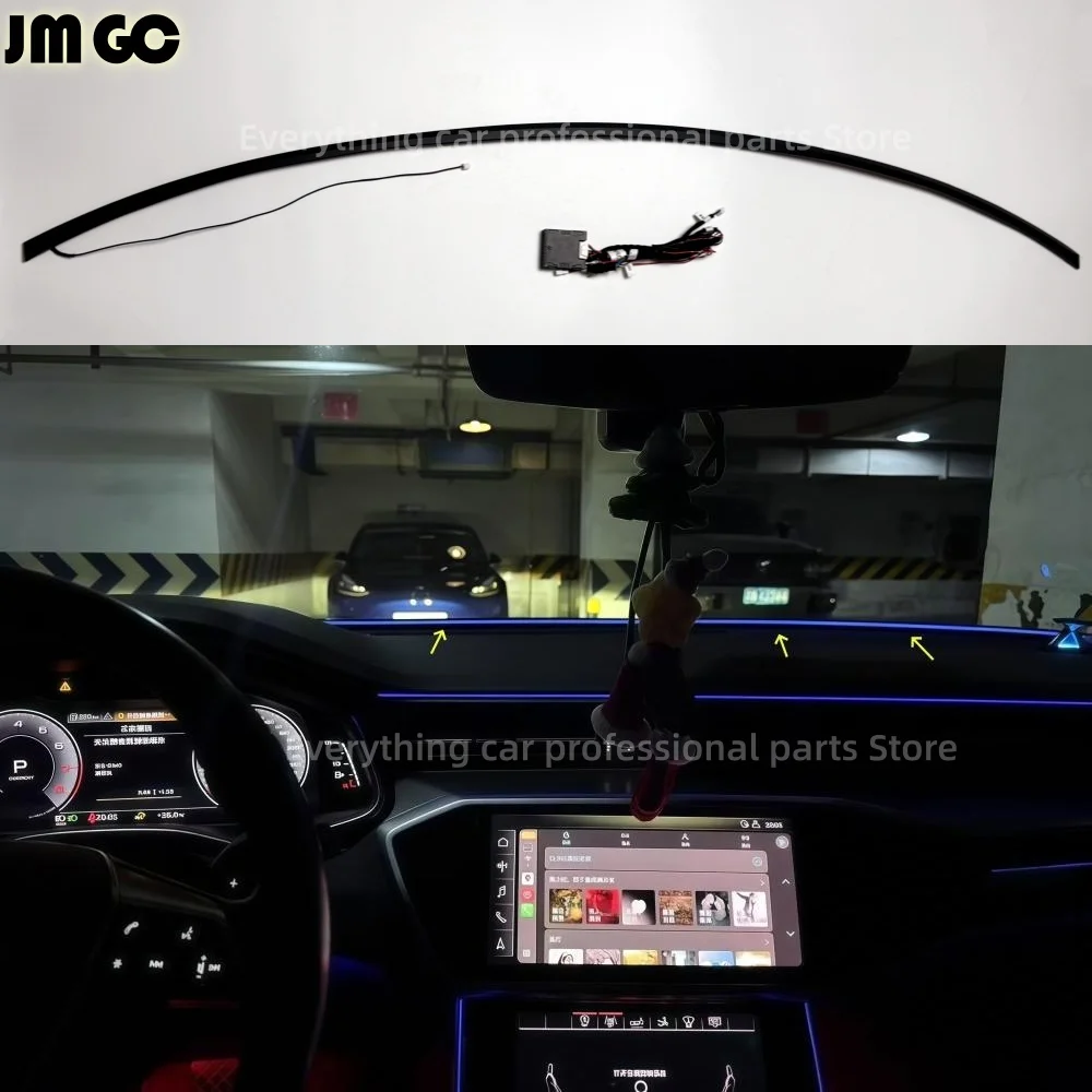 Car Dashboard Ambient light for Audi A6 A7 C8 Through type light Strip bracket 30 color Ambient modification Screen MMI control