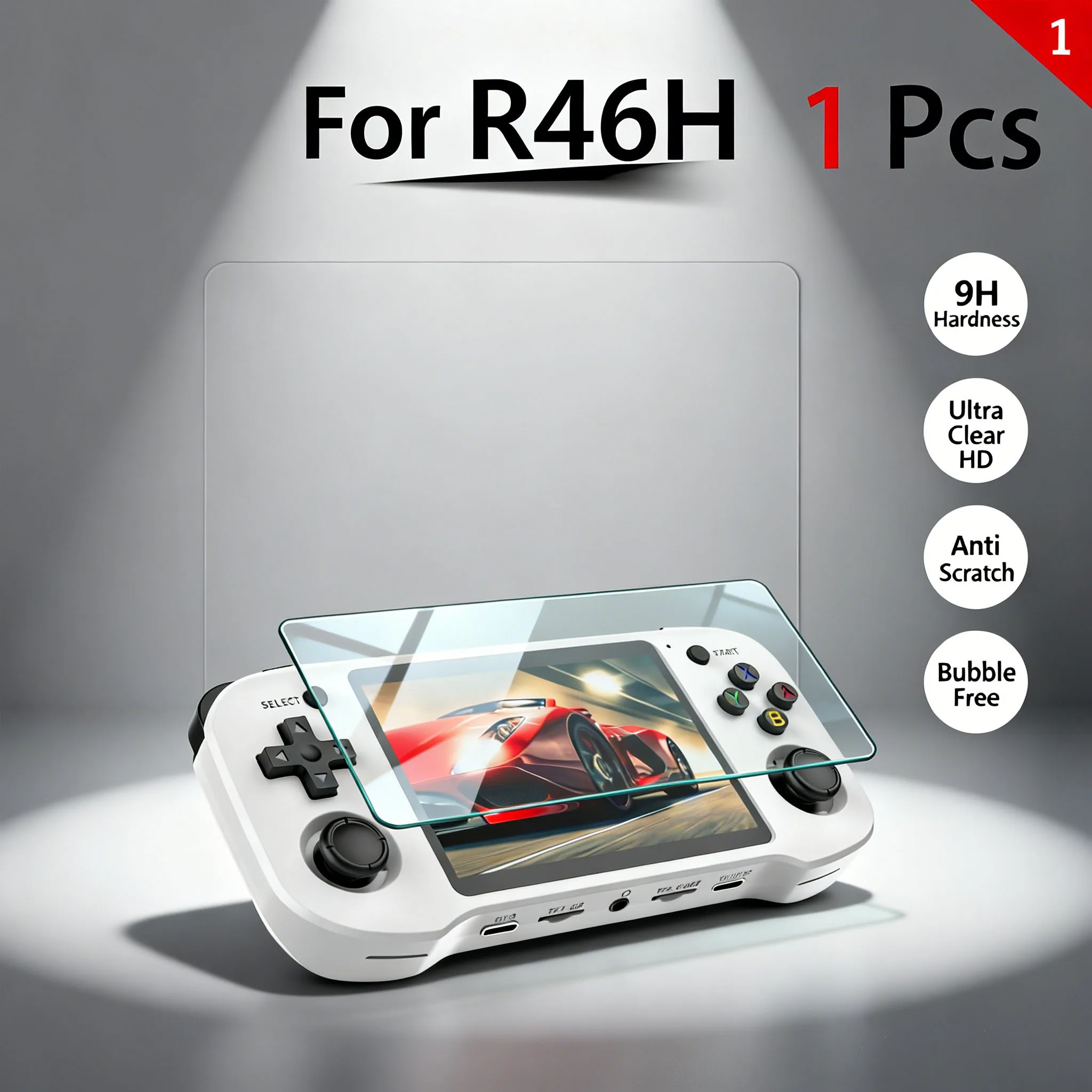 Antic-Scratch Tempered Glass Film for R46H Game Consoles HD Screen Protector Protective Glass Film Accessories and Bag