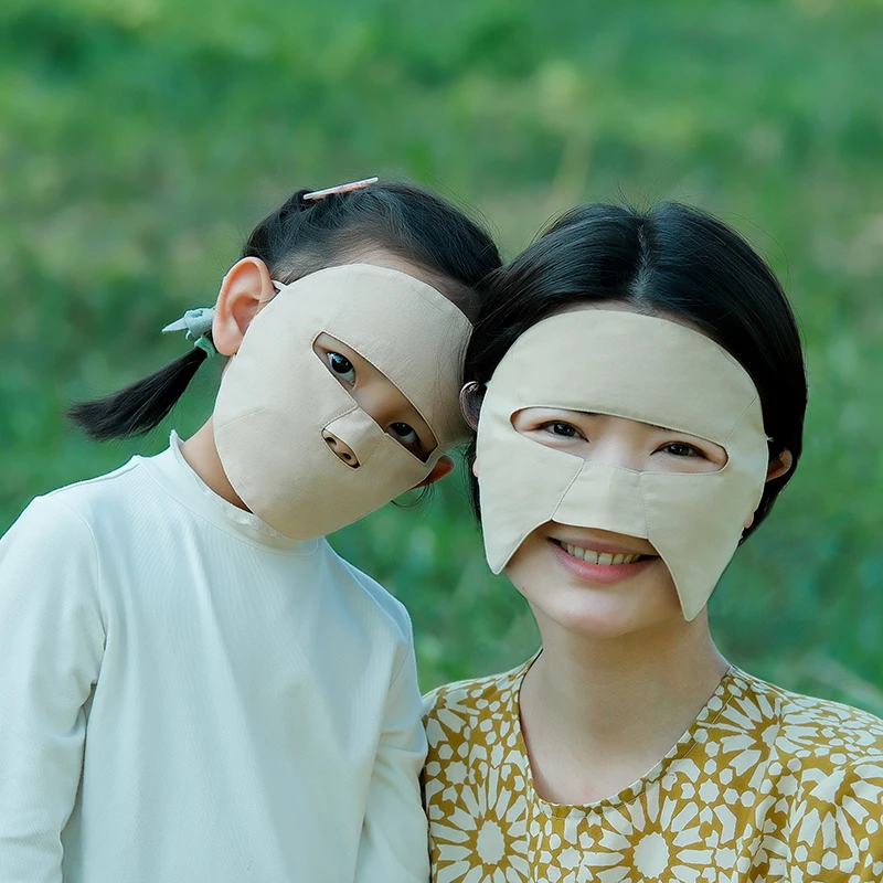 

Детская маска для лица из чистого шелка, солнцезащитная, гипоаллергенная, с защитой от УФ-излучения, дышащая, для мальчиков и девочек