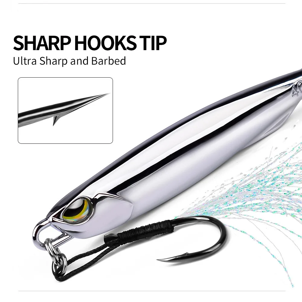 Metall Jig Köder 15g 20g 30g 40g Makrele Künstliche Harte Fische Köder Sinking Weit Casting jigging Köder Löffel Spinnerbait Für Angeln – Detail 8
