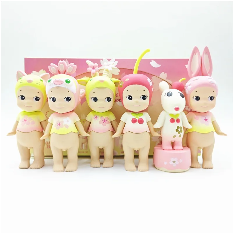 Random 1Pcs Cberry Blossom Series Sonny Angel Blind Box Anime Figures Cactus Ornaments Dolls Children Christmas Birthday Gifts