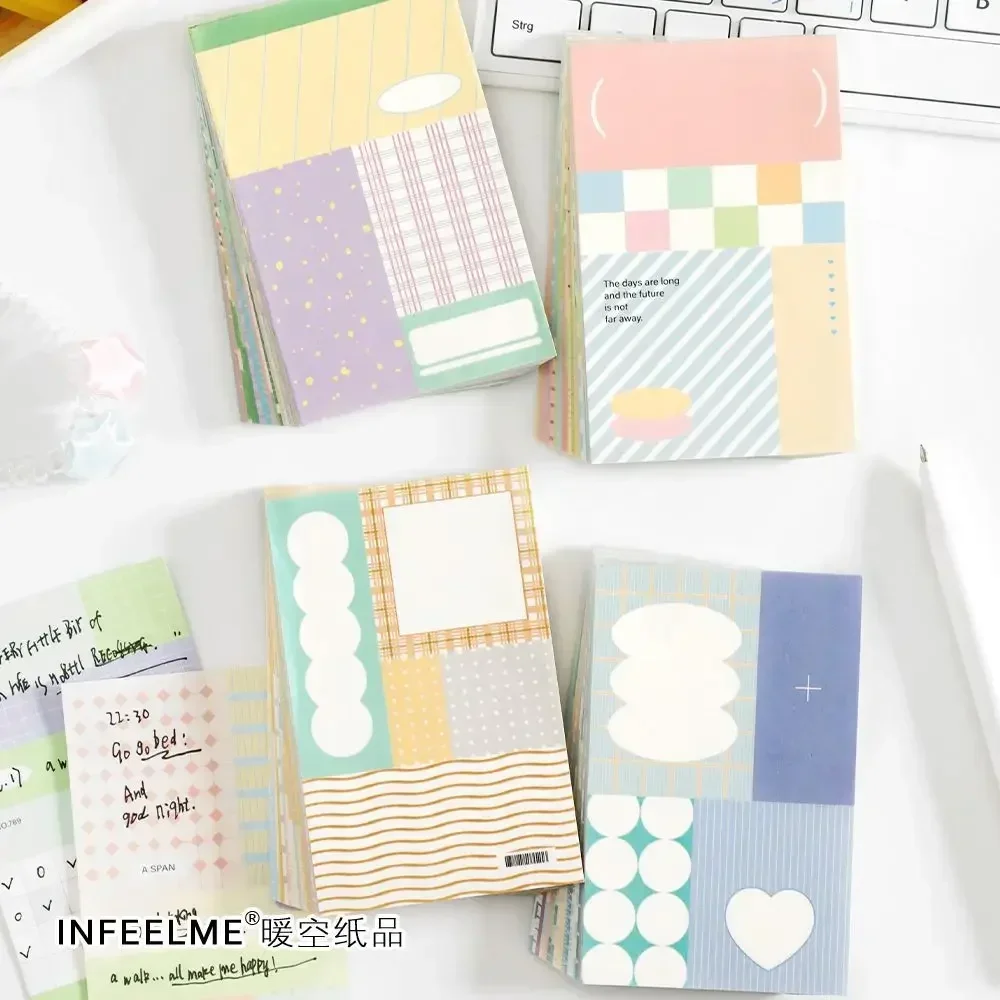 100 Pcs Free Writing Series Note Pad Korean Style Ins Can Write Messages and Note Pads As Base Notes