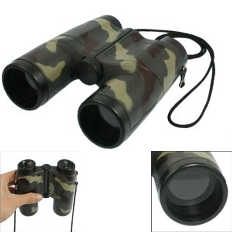 2Pcs 4X 31Mm Lens Camouflage Pattern Binocular Telescope For Child + Neck Strap