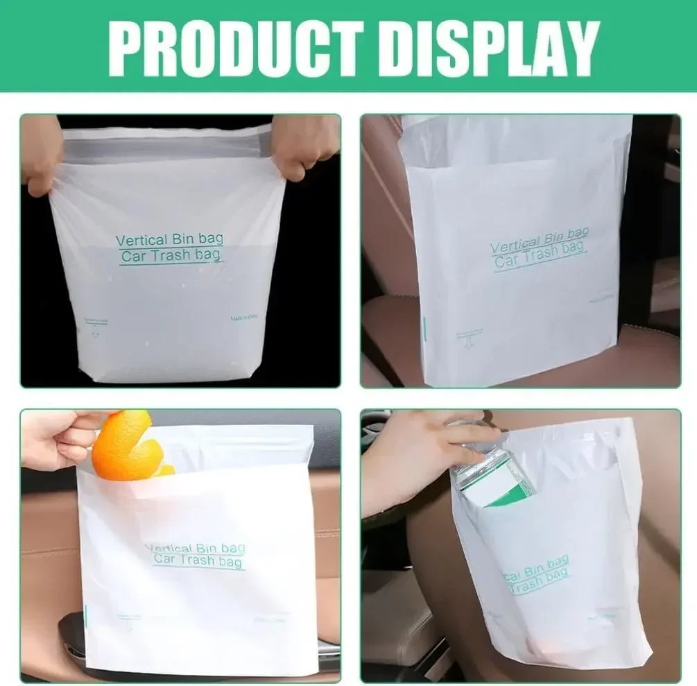 Self-Adhesive Disposable Trash Bag Thicken Waterproof Garbage Bag Leak-Proof Rubbish Storage Bag for Car/Home/Office view 5